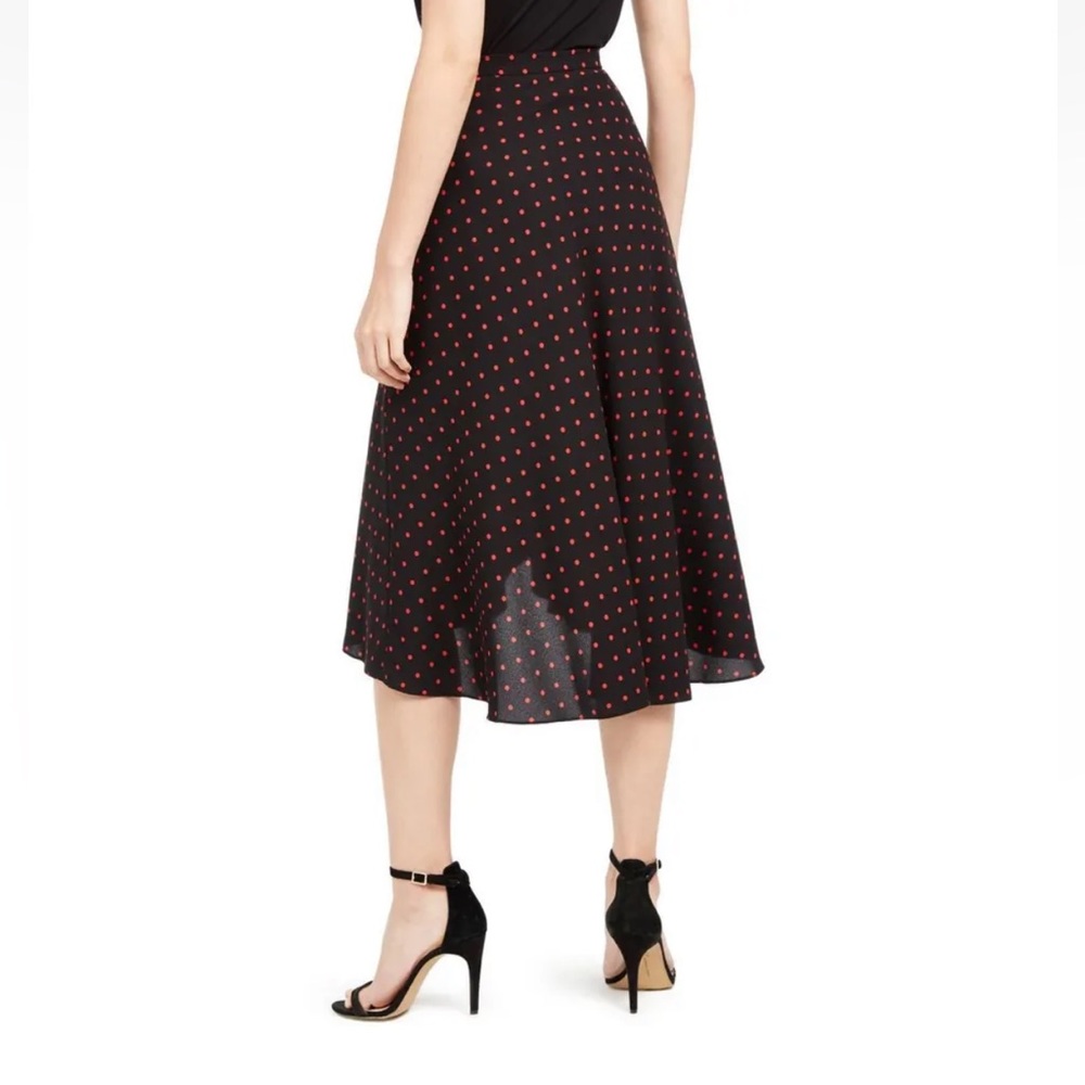 !!! Lowest Price!!! NWT Anne Klein Polka Dot Midi Faux Wrap Skirt - Picture 2 of 11